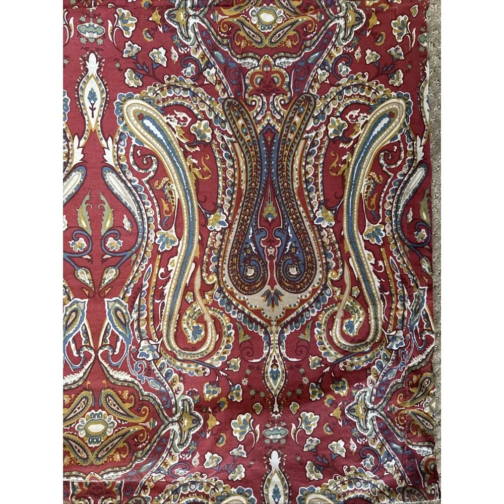 Ralph Lauren Nantucket Red Paisley Standard Pillowcase/ Sham Set Of 2 Cottage